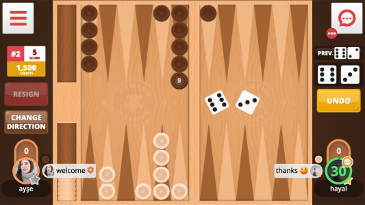 اسکرین شات بازی Backgammon Online 2