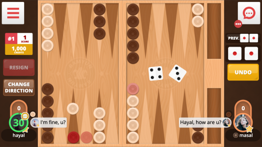 اسکرین شات بازی Backgammon Online 1