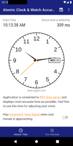 اسکرین شات برنامه Atomic Clock & Watch Accuracy Tool (with NTP Time) 1
