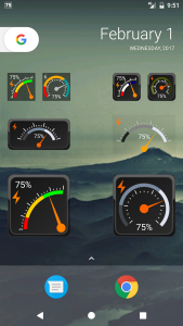 اسکرین شات 1 برنامه Gauge Battery Widget