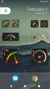 اسکرین شات 1 برنامه Gauge Battery Widget