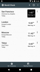 اسکرین شات برنامه World Clock Widget 5