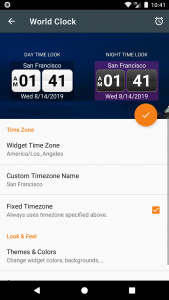 اسکرین شات برنامه World Clock Widget 3