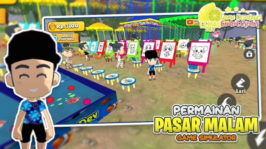 اسکرین شات 1 بازی Simulator Game Pasar Malam 3D