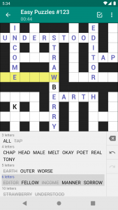 اسکرین شات 1 بازی Fill-In Crosswords
