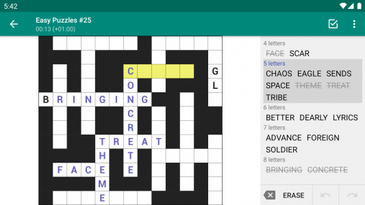اسکرین شات 7 بازی Fill-In Crosswords