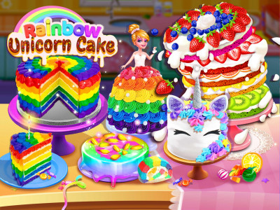 اسکرین شات بازی Unicorn Cake Cooking Games 1