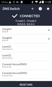 اسکرین شات برنامه DNS Switch - Unlock Region Res 2