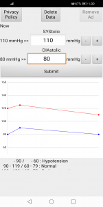 اسکرین شات 2 برنامه Blood Pressure Graph