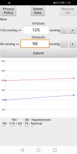 اسکرین شات 1 برنامه Blood Pressure Graph