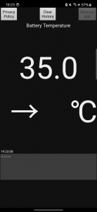 اسکرین شات 1 برنامه Phone Battery Temperature ℃