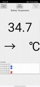 اسکرین شات 4 برنامه Phone Battery Temperature ℃
