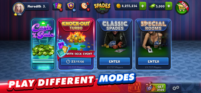 اسکرین شات بازی Spades Plus - Card Game 4