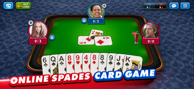 اسکرین شات بازی Spades Plus - Card Game 1