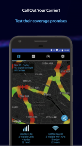 اسکرین شات 5 برنامه Coverage - Cell and WiFi Test
