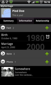 اسکرین شات برنامه MyHeritages: FamilyTree+Memory 1