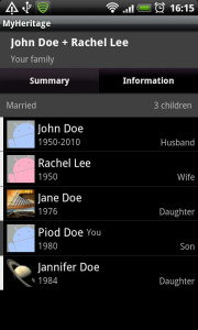 اسکرین شات برنامه MyHeritages: FamilyTree+Memory 4