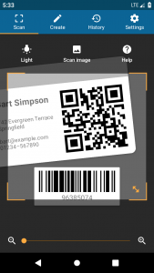 اسکرین شات 1 برنامه QRbot: QR & barcode reader
