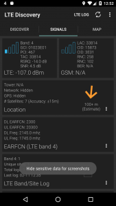 اسکرین شات برنامه LTE Discovery (5G NR) 1