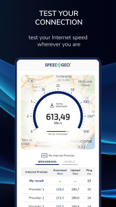 اسکرین شات برنامه Speed Test by SPEEDGEO 1