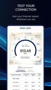 اسکرین شات 1 برنامه Speed Test by SPEEDGEO