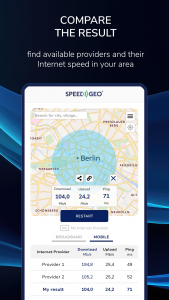 اسکرین شات برنامه Speed Test by SPEEDGEO 2