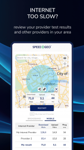 اسکرین شات برنامه Speed Test by SPEEDGEO 4