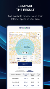 اسکرین شات 2 برنامه Speed Test by SPEEDGEO
