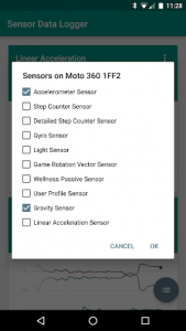 اسکرین شات برنامه Sensor Data Logger 4