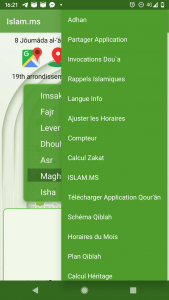 اسکرین شات 6 برنامه Islam.ms Prayer Times & Qiblah