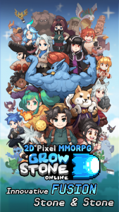 اسکرین شات بازی Grow Stone Online : 2d pixel RPG, MMORPG game 1