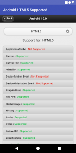 اسکرین شات برنامه HTML5 Supported for Android -Check browser support 4