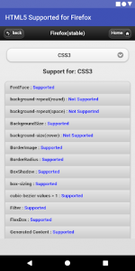 اسکرین شات برنامه HTML5 Supported for Firefox -Check browser support 2