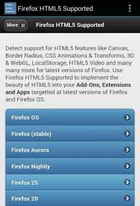 اسکرین شات برنامه HTML5 Supported for Firefox -Check browser support 7