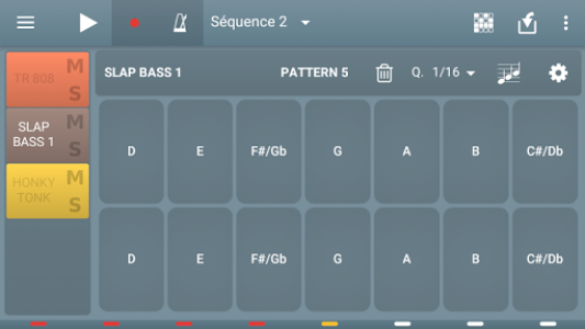 اسکرین شات برنامه MIDI Sequencer 2