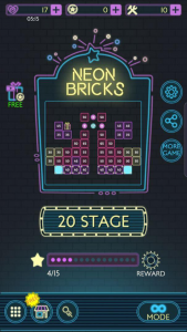 اسکرین شات بازی Neon bricks 1
