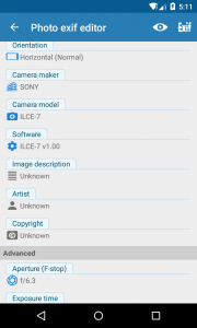 اسکرین شات برنامه Photo Exif Editor - Metadata 5