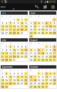 اسکرین شات برنامه Business Calendar 5