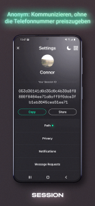 اسکرین شات 4 برنامه Session - Anonymous Messenger