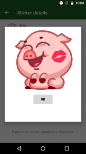 اسکرین شات برنامه WAstickerApps Cute Animals Stickers 🐷 6