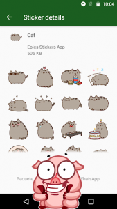 اسکرین شات برنامه WAstickerApps Cute Animals Stickers 🐷 4
