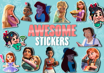 اسکرین شات برنامه ANIMATED WAstickerApps Princess Cartoon Stickers 4
