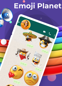 اسکرین شات 3 برنامه Emoji Stickers for Whatsapp