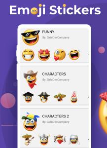 اسکرین شات برنامه Emoji Stickers WastickerApps 1