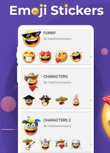 اسکرین شات برنامه Emoji Stickers for Whatsapp 1