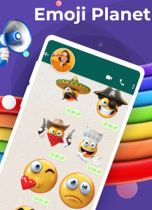 اسکرین شات برنامه Emoji Stickers WastickerApps 3