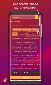 اسکرین شات برنامه Hashtag Inspector PRO 5