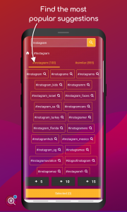 اسکرین شات برنامه Hashtag Inspector PRO 2