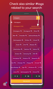 اسکرین شات برنامه Hashtag Inspector PRO 3