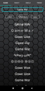 اسکرین شات برنامه NickName Fire 🔥 - Free Fonts generator, symbol 2